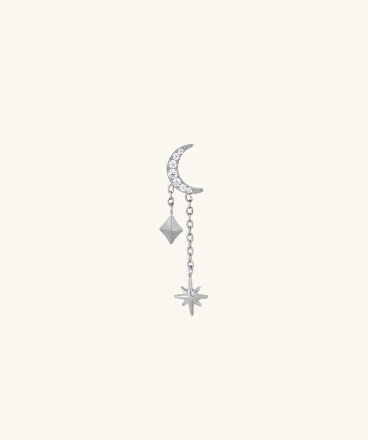 Titanium Calia Stud - Titanium - Lobe, Upper Lobe, Flat - Oumo Jewelry