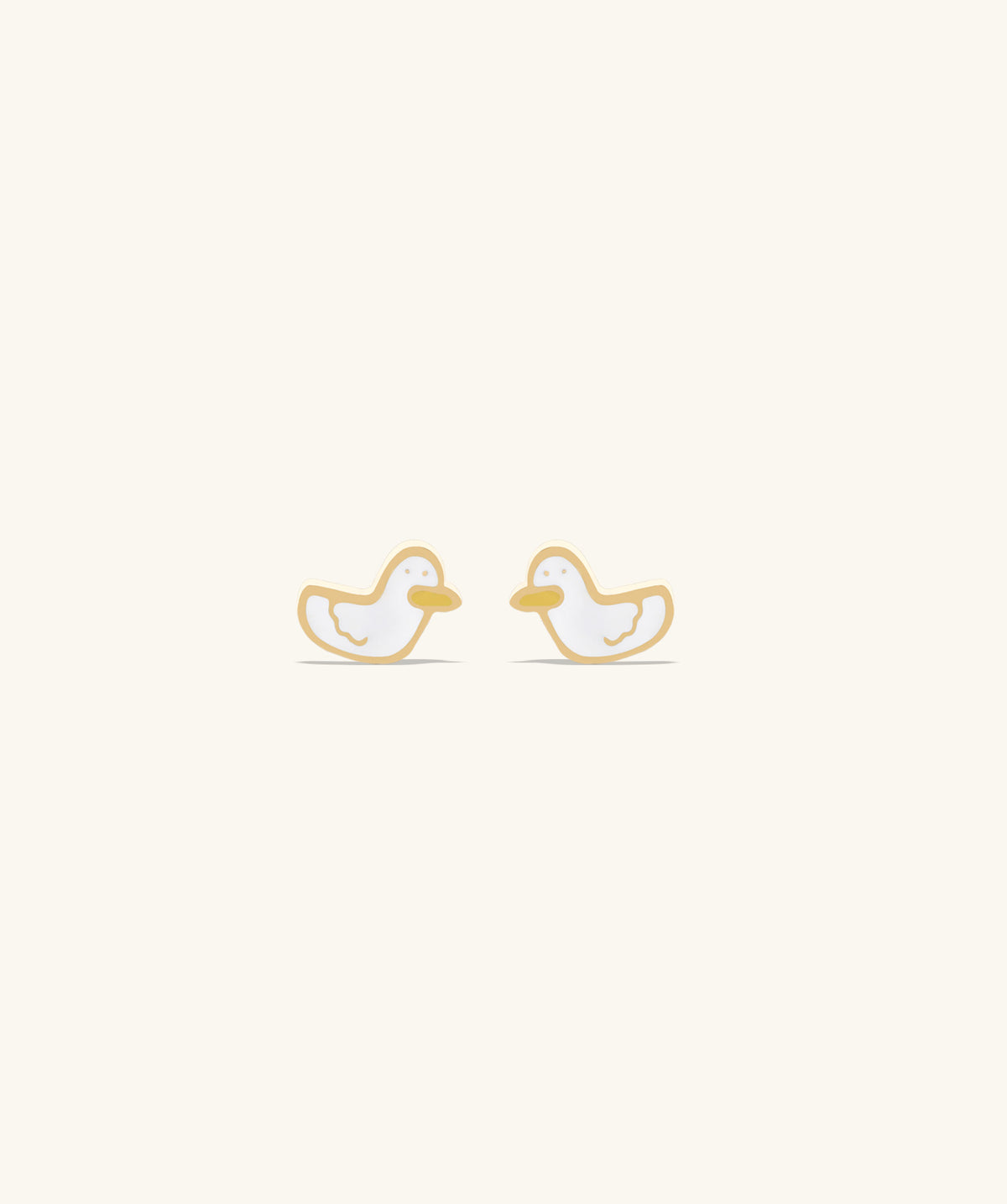 Cute Duck Studs - Stainless Steel - Upper Lobe, Helix, Flat - Oumo Jewelry