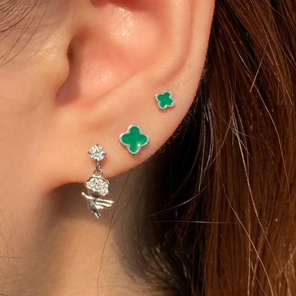 🍀Lucky Four Leaf Clover Stud - OhmoJewelry