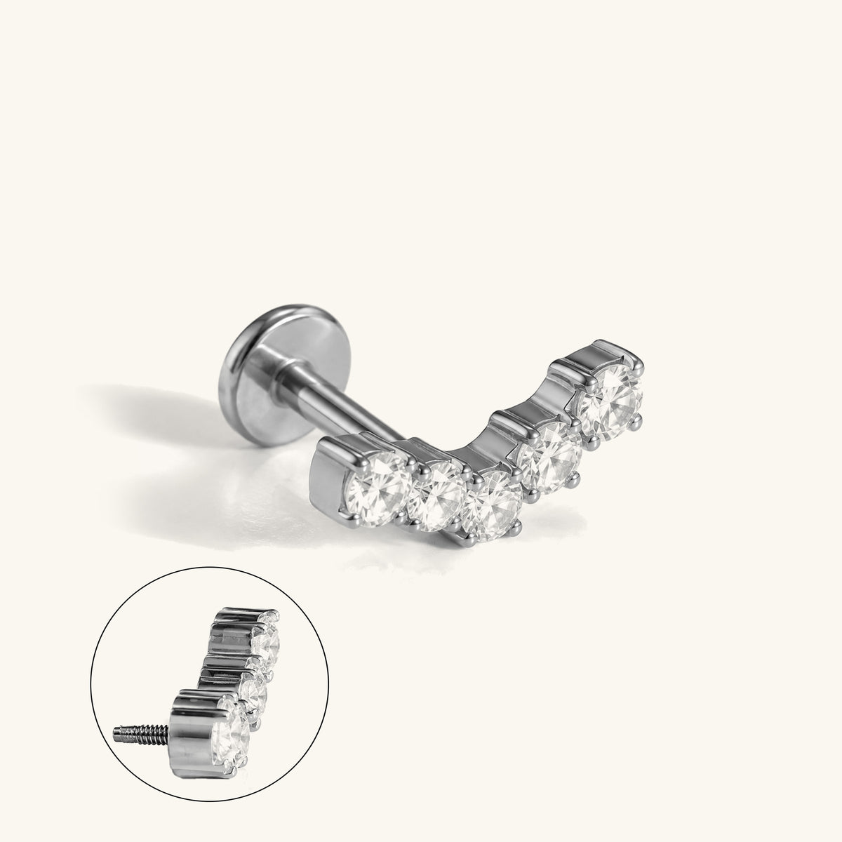 Titanium Jalia Stud - OumoJewelry
