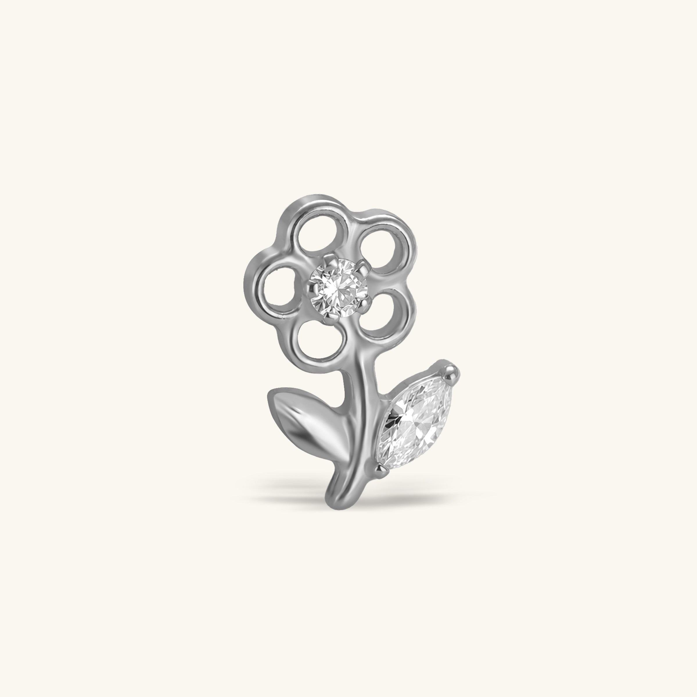Titanium Ayla Flower Stud