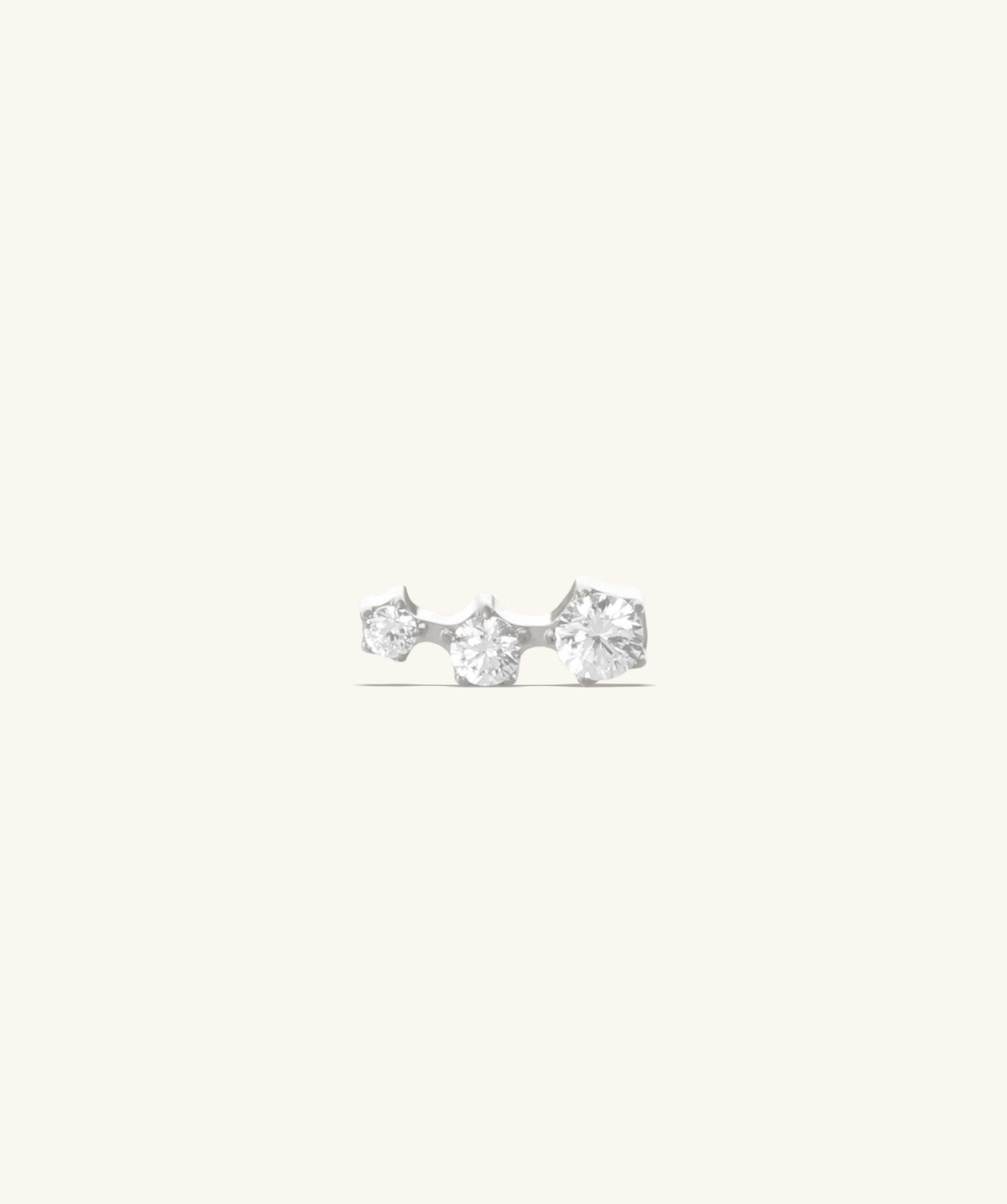 Titanium Trinity Stud - Titanium - Helix, Upper Lobe, Conch - Oumo Jewelry