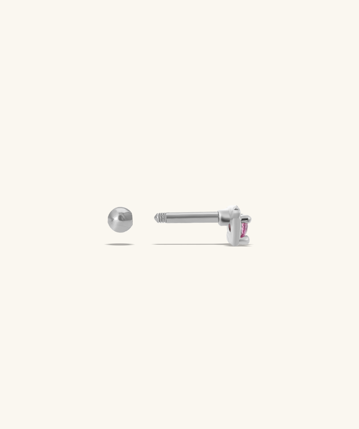 Cupid's Arrow Love Stud - Stainless Steel - Upper Lobe, Helix, Flat - Oumo Jewelry