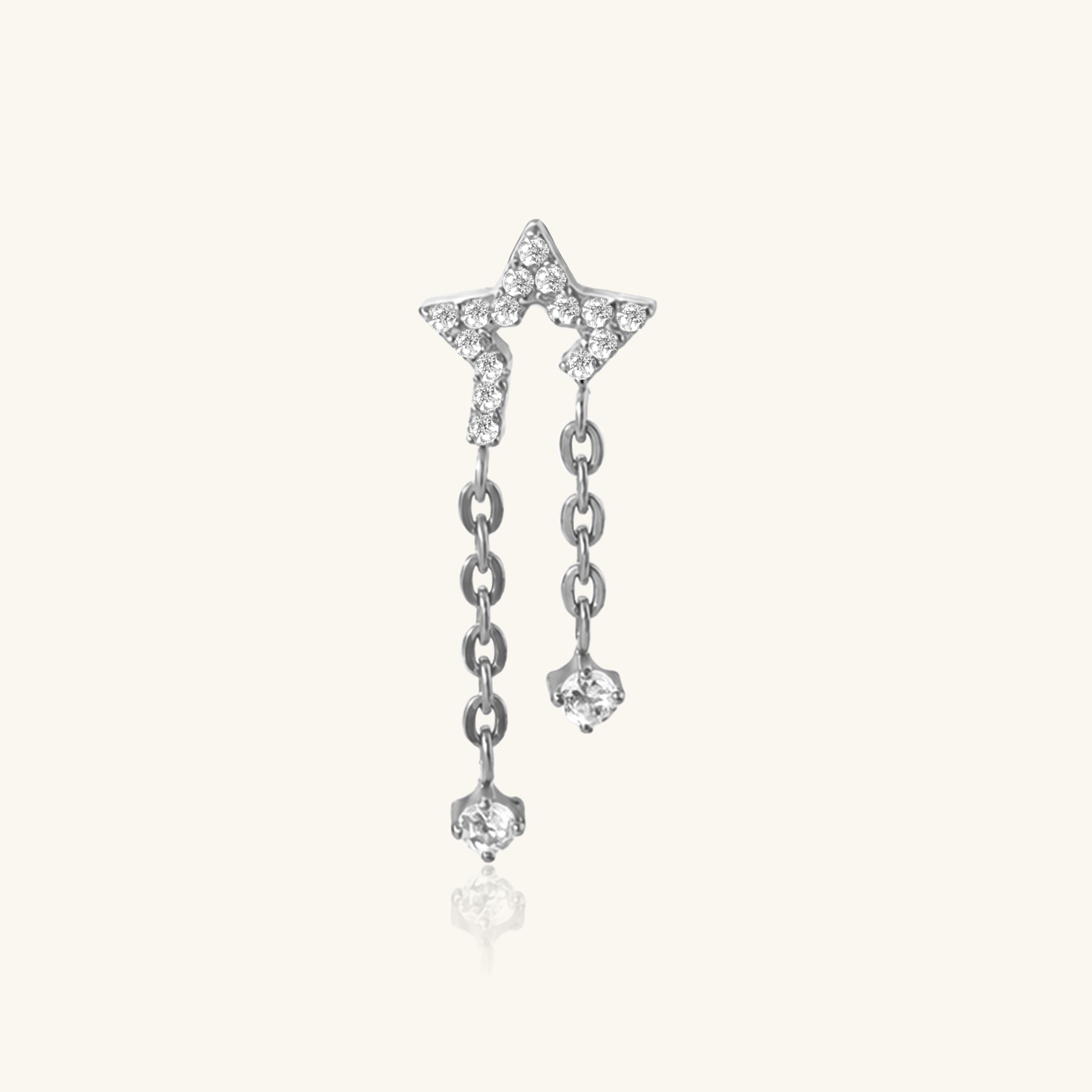 Titanium Vesta Star Stud