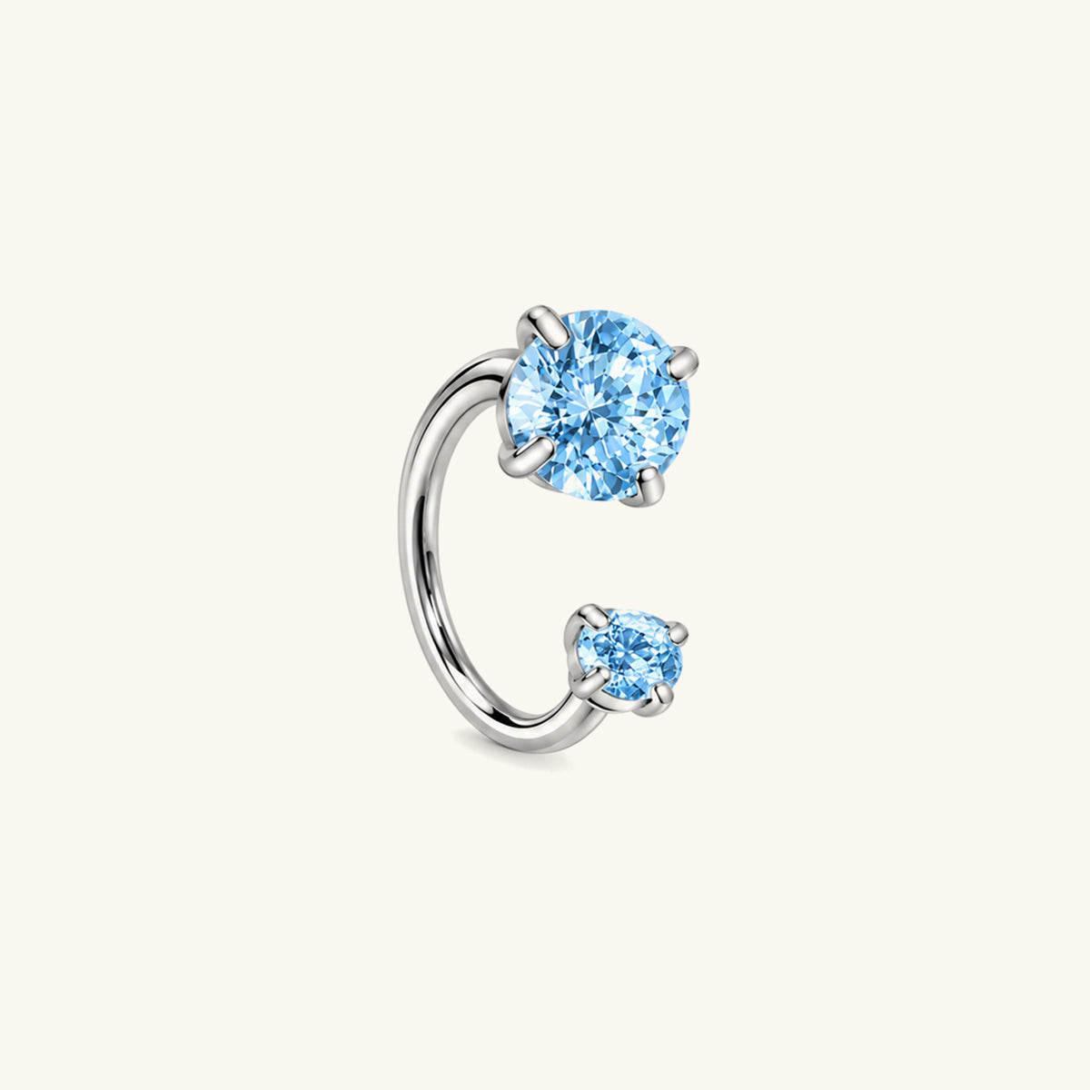 Sparkle Horseshoe Ring - OumoJewelry