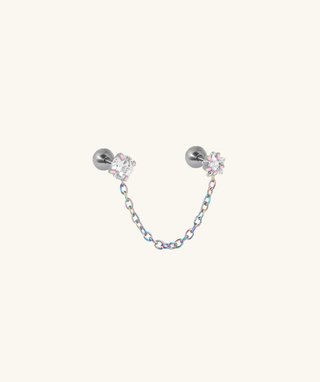 Sparkling Star Chain Earring - OumoJewelry