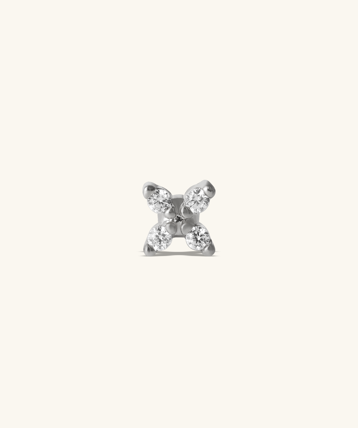Mini Flower Stud - Stainless Steel - Upper Lobe, Helix, Flat - Oumo Jewelry