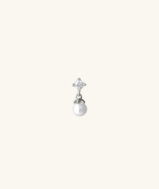 Gemstone Pearl Flatback Drop - OumoJewelry