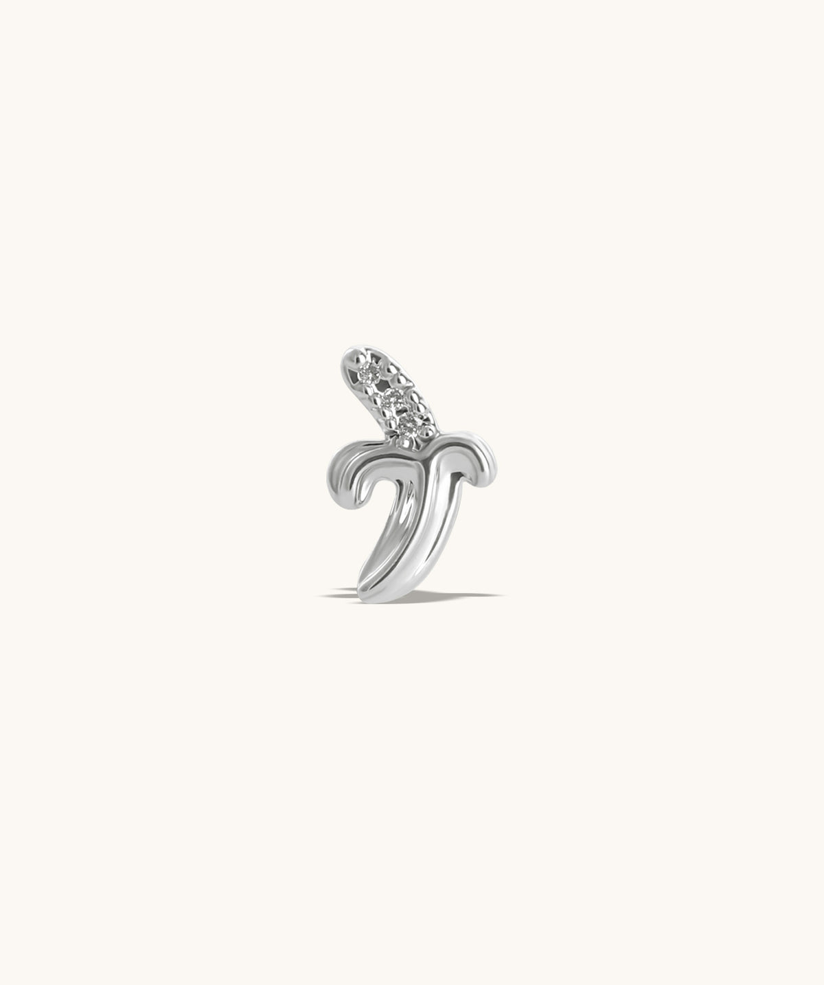 Banana Stud - Stainless Steel - Upper Lobe, Helix, Flat - Oumo Jewelry
