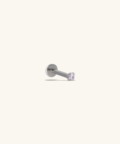 Titanium Charm Gemstones Flatback Stud