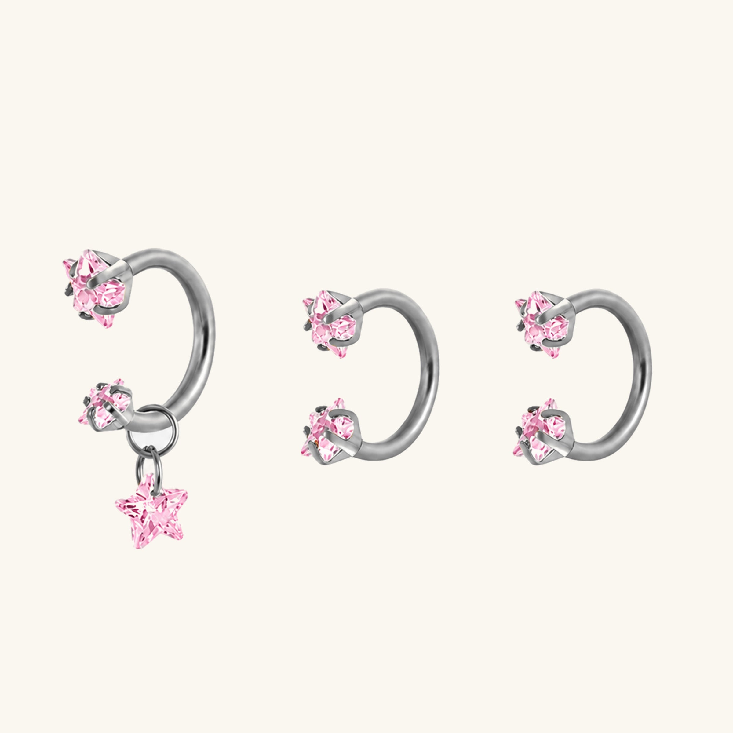 Starry Horseshoe Ring Set