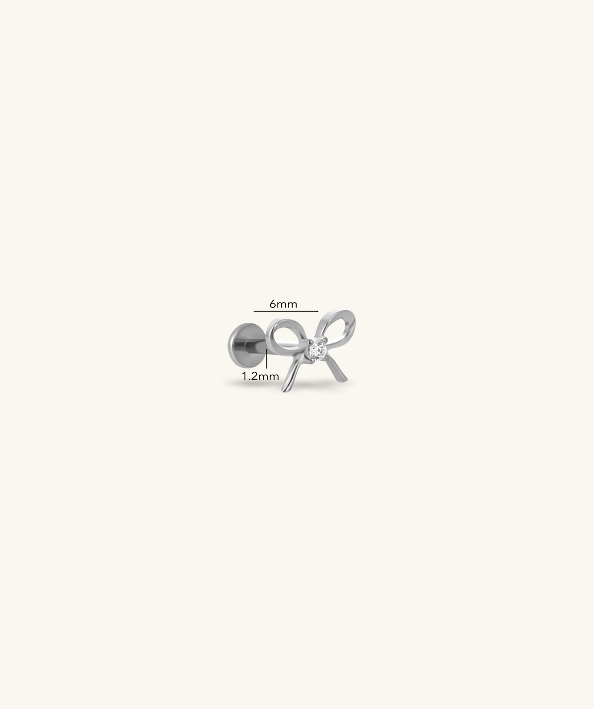 Titanium Mila Stud - Titanium - Helix, Upper Lobe, Conch - Oumo Jewelry