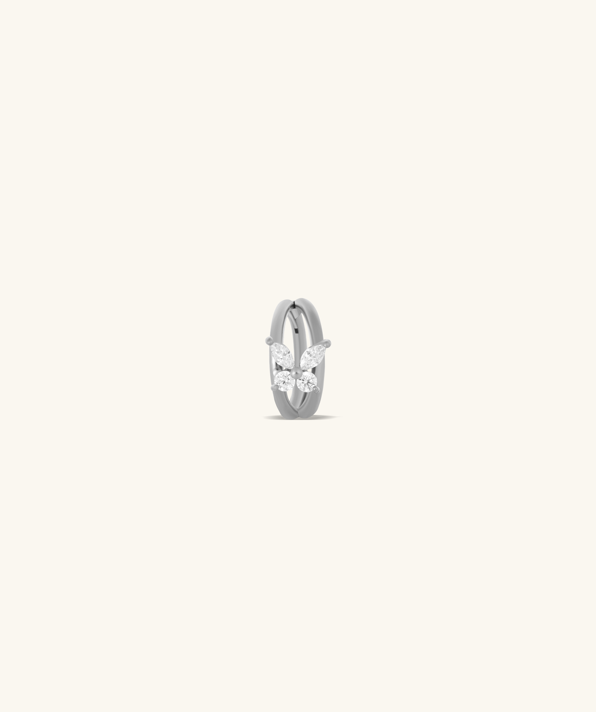 Elara Butterfly Clicker - Stainless Steel - Upper Lobe, Helix - Oumo Jewelry