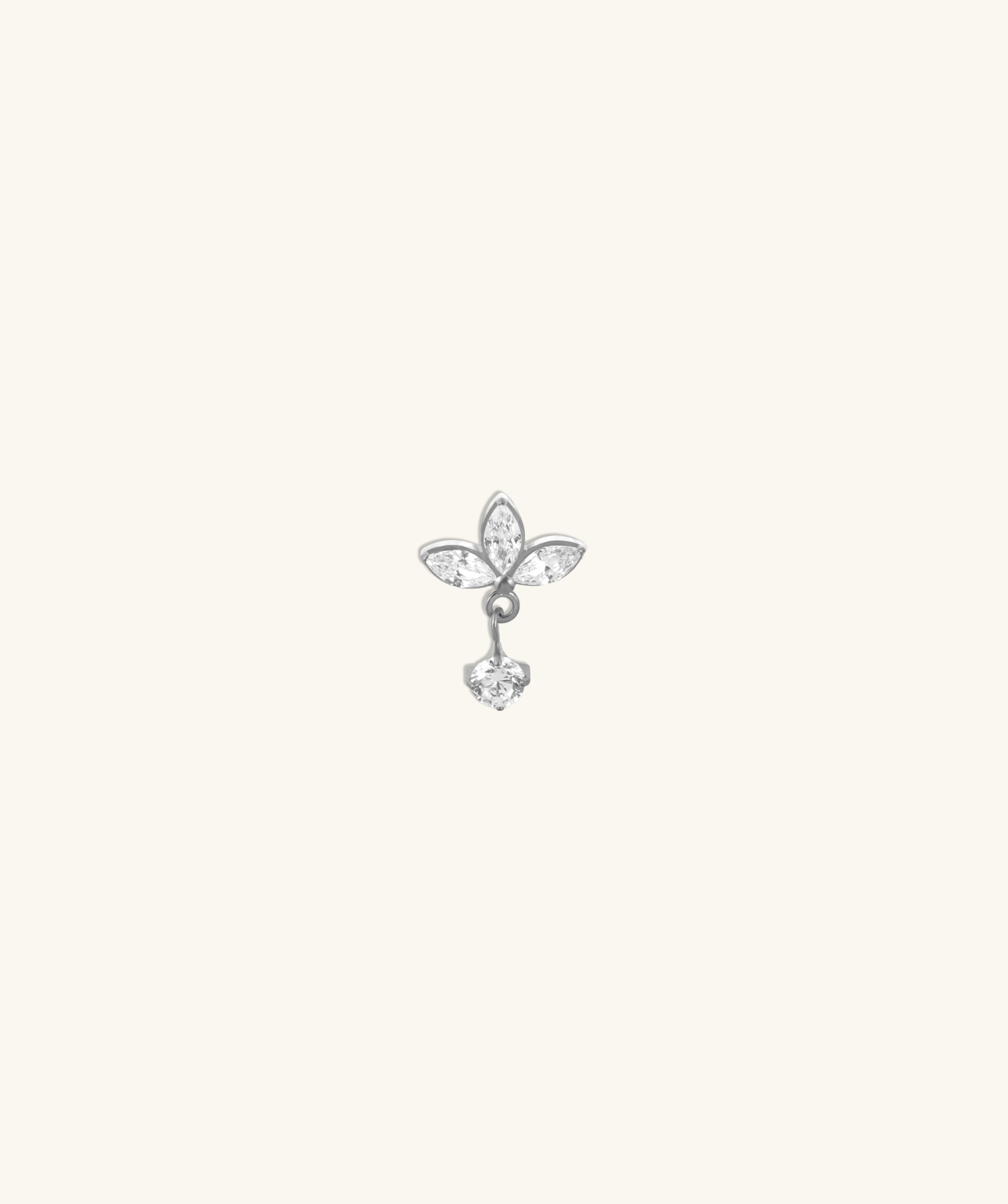 Titanium Marquise Dangle Stud - OumoJewelry