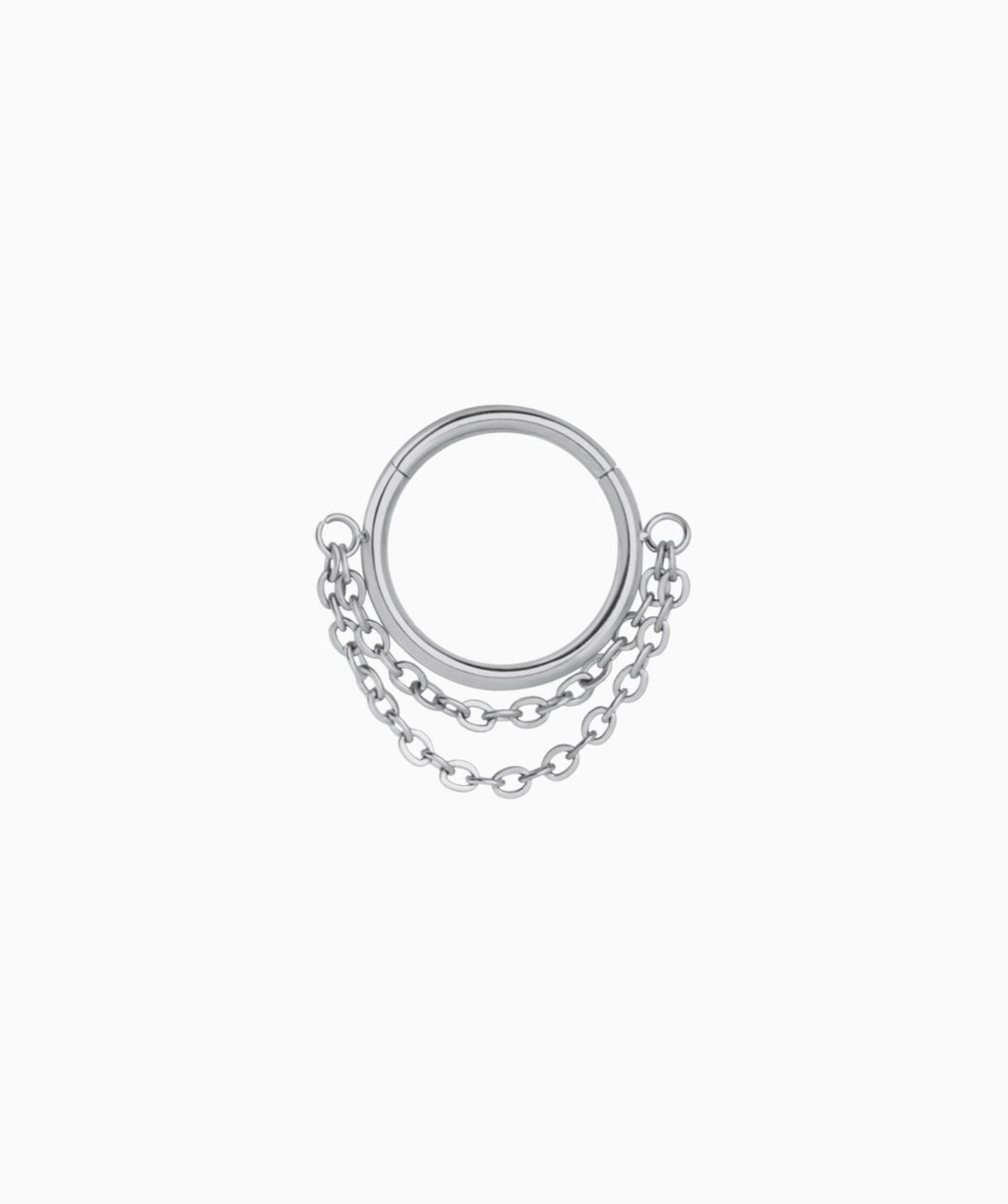 Chain Hoop Nose Ring - Stainless Steel - Septum - Oumo Jewelry