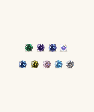 Titanium Gemstones Flatback Stud