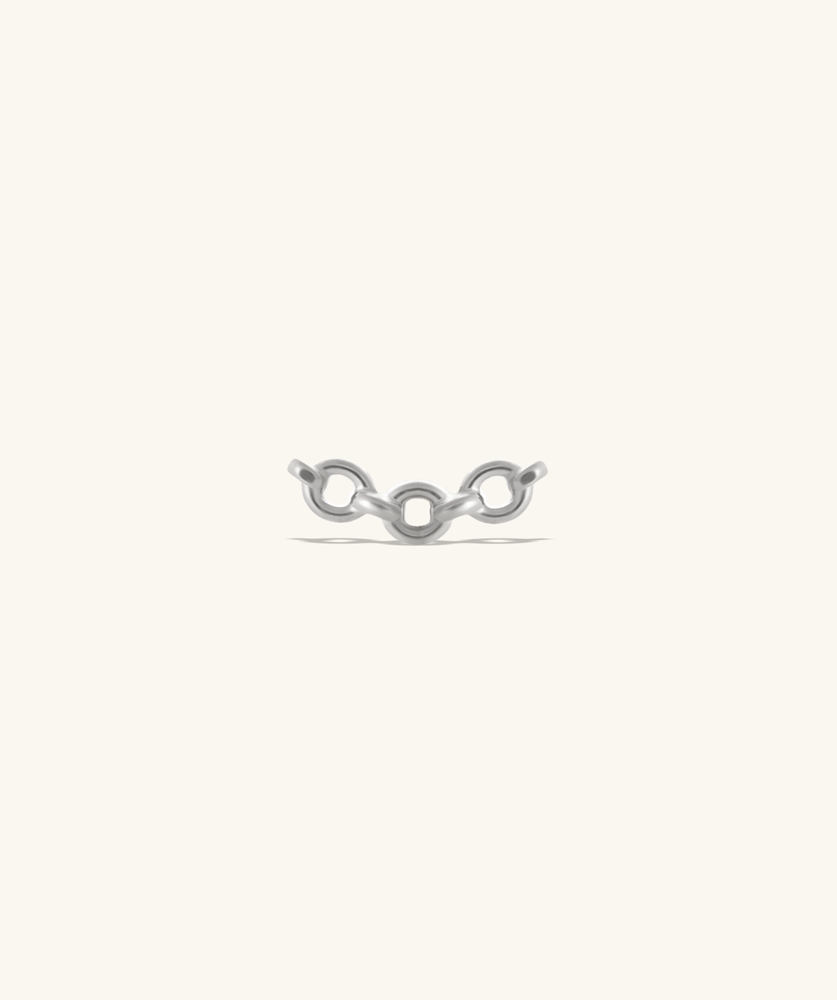 Titanium Chain Loop Stud - Titanium - Upper Lobe - Oumo Jewelry