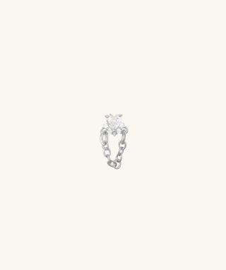 Heart Chain Stud - OumoJewelry