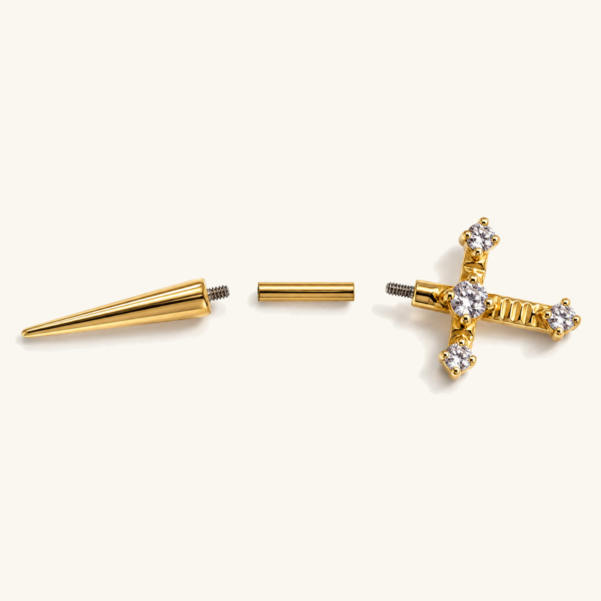 Titanium Dagger Vertical Helix Stud