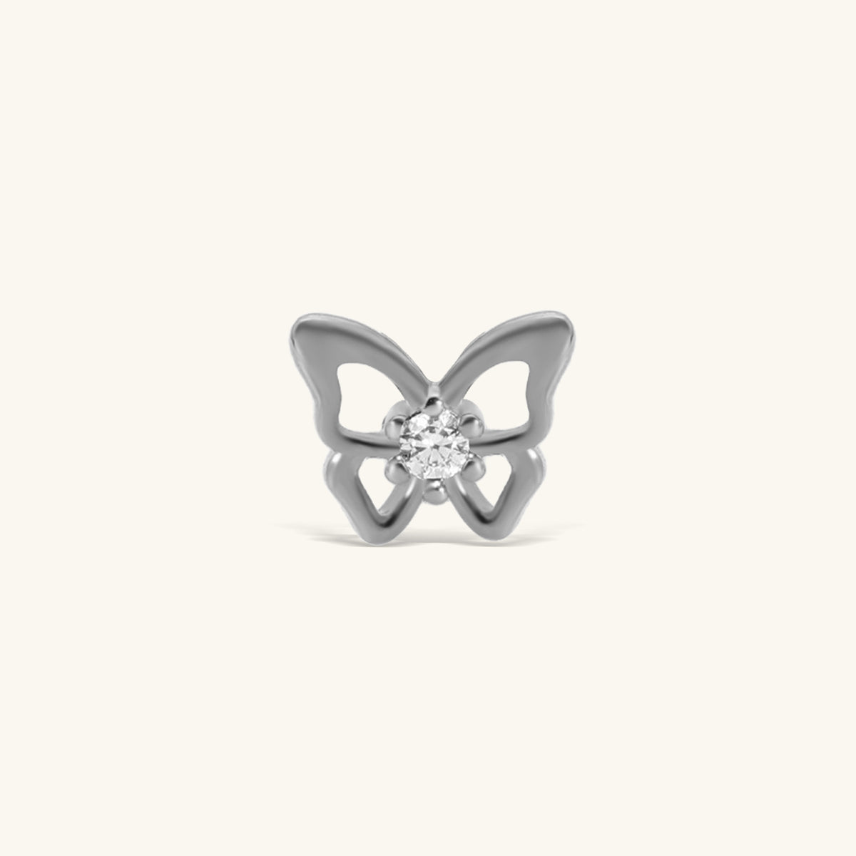 Lyra Butterfly Stud - Stainless Steel - Upper Lobe - Oumo Jewelry