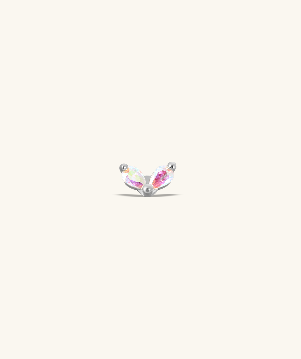Cute Marquise Stud - Stainless Steel - Upper Lobe, Conch, Flat - Oumo Jewelry
