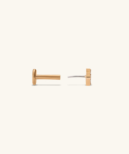 Titanium Rhombus Flatback Stud