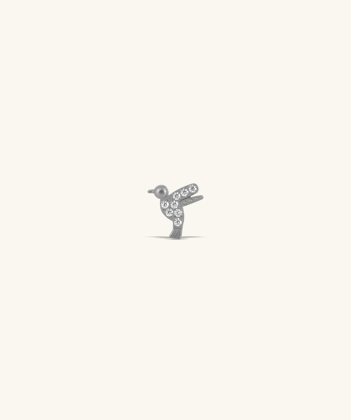 Titanium Bird Stud - Titanium - Helix, Upper Lobe, Conch - Oumo Jewelry