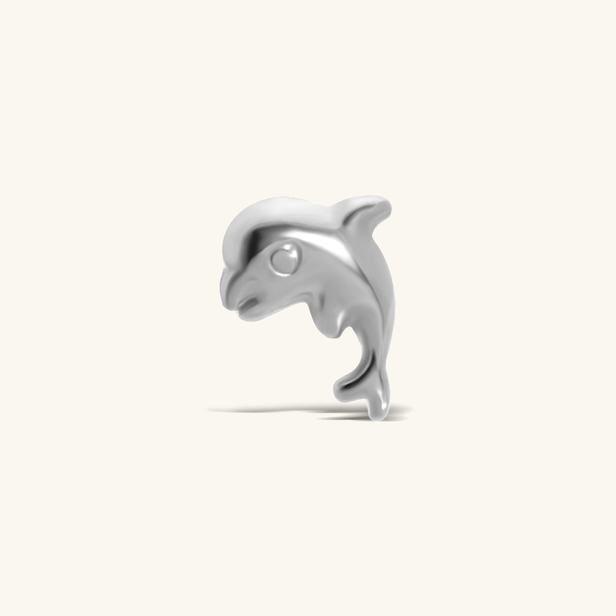 Titanium Threadless Dolphin Stud - Titanium - Helix, Upper Lobe, Conch - Oumo Jewelry