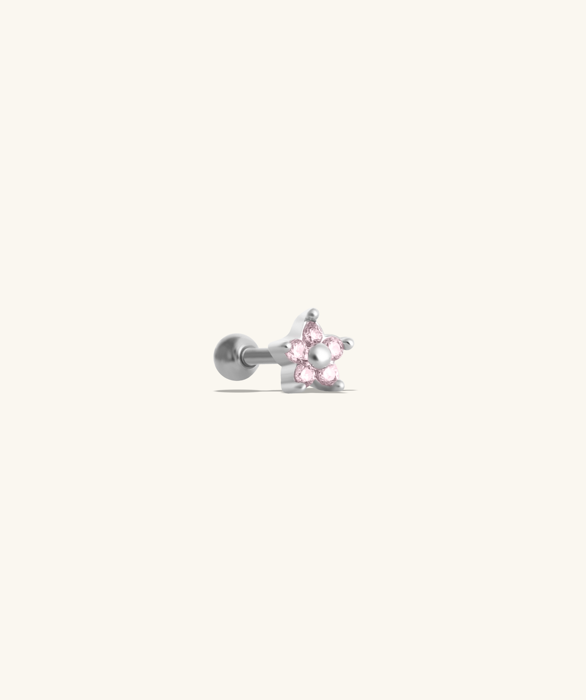 Cute Flower Stud - Stainless Steel - Upper Lobe, Helix, Flat - Oumo Jewelry