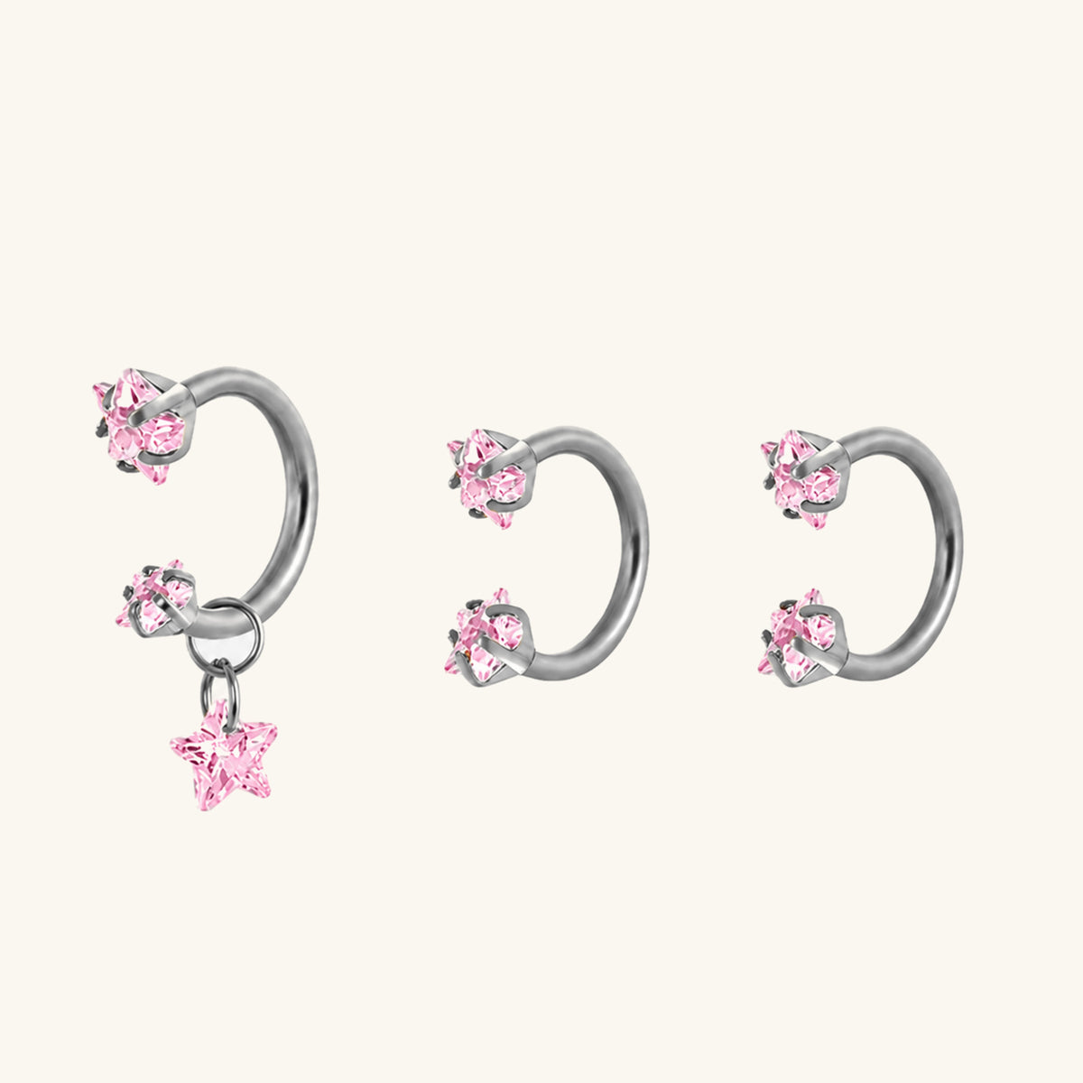 Starry Horseshoe Ring Set