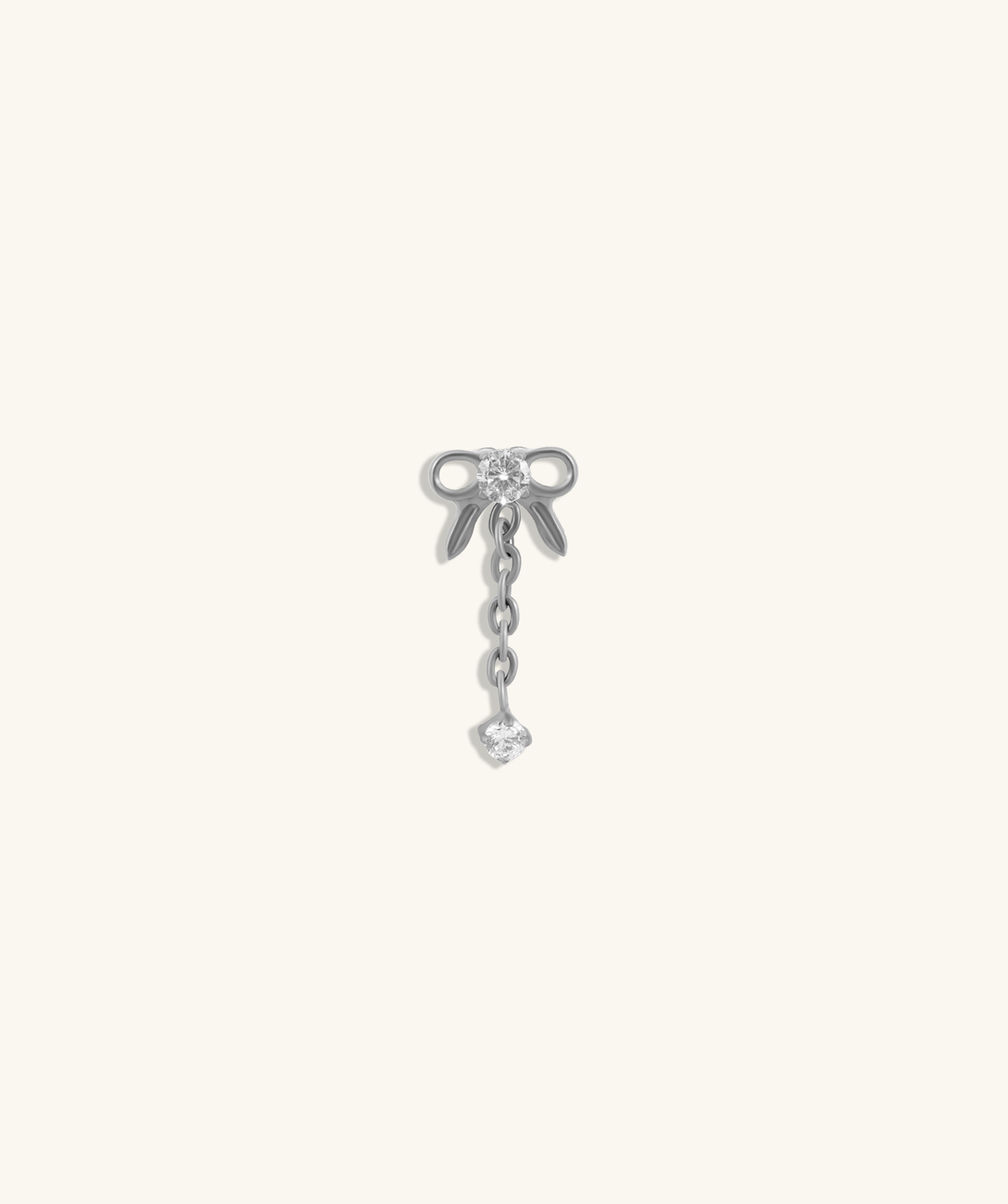 Titanium Bow Stud - Titanium - Helix, Upper Lobe, Lobe - Oumo Jewelry