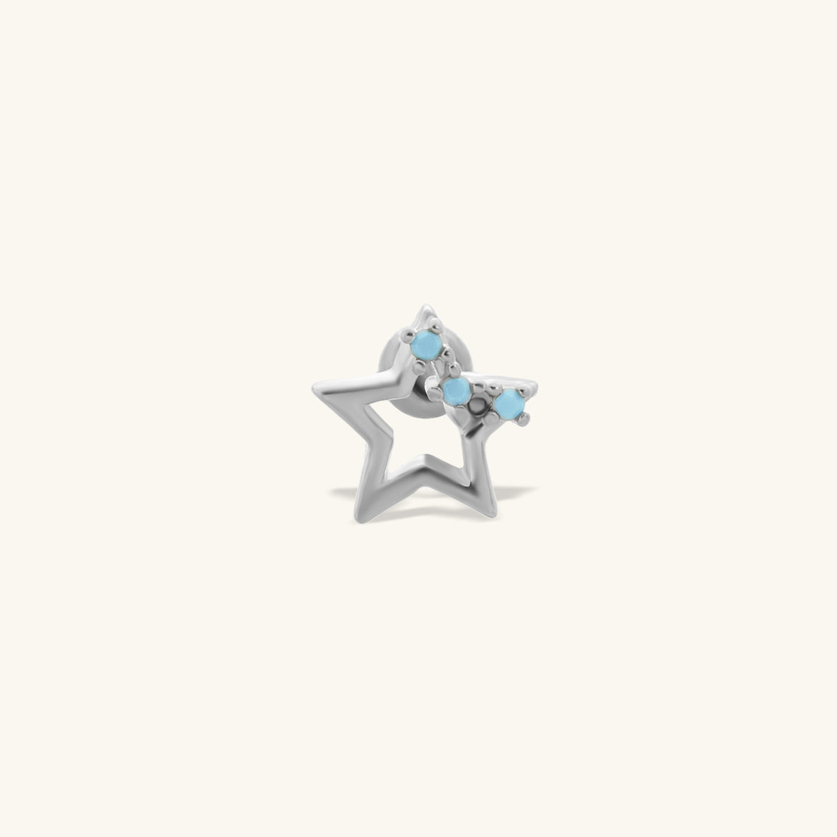 Cyril Star Stud - Stainless Steel - Upper Lobe, Helix, Flat - Oumo Jewelry