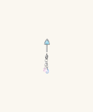 Titanium Dreamy Bunny Vertical Helix Stud - OumoJewelry