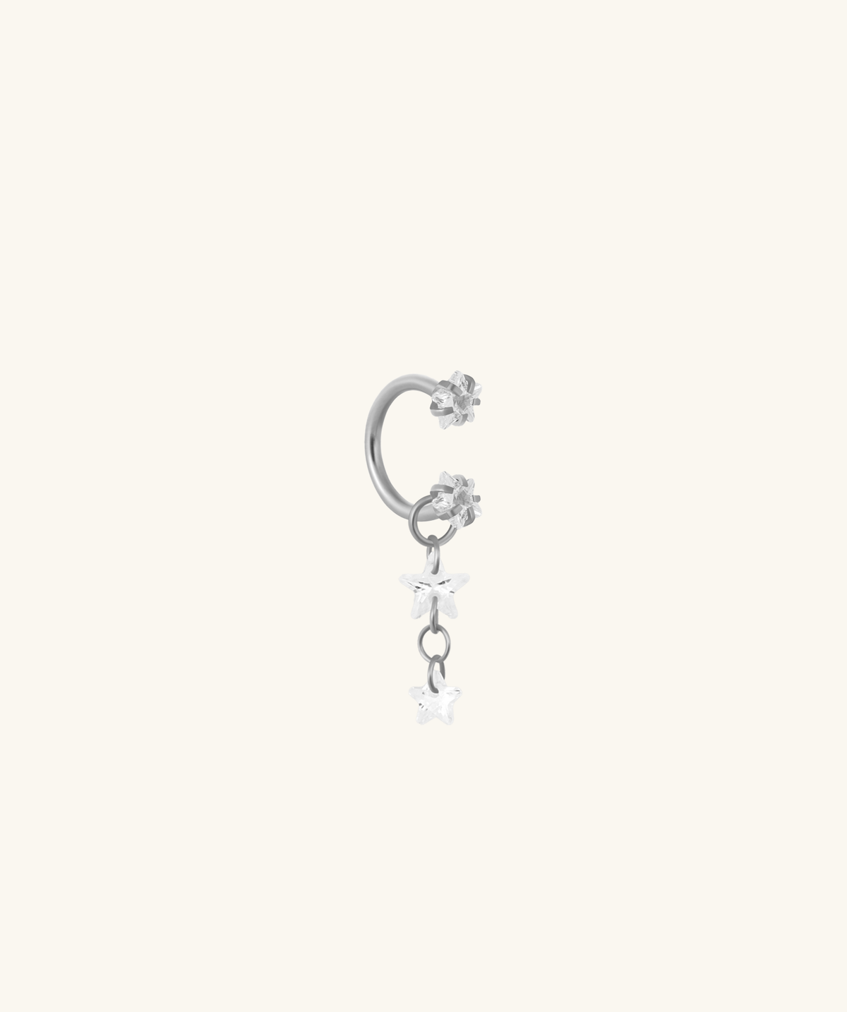 Starfall Chain Charm Horseshoe Ring - Lobe, Upper Lobe - Oumo Jewelry