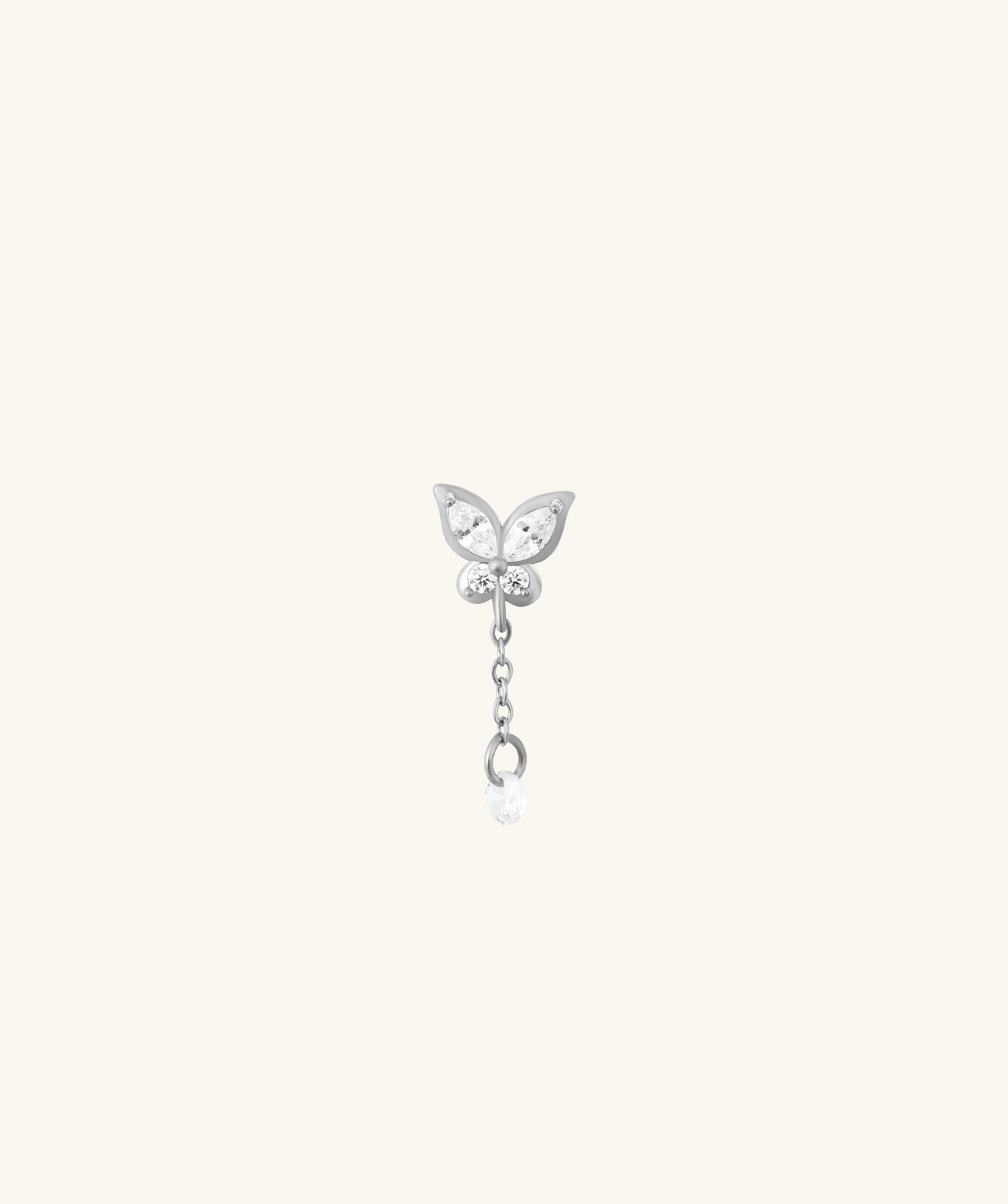 Butterfly Drop Stud - OumoJewelry