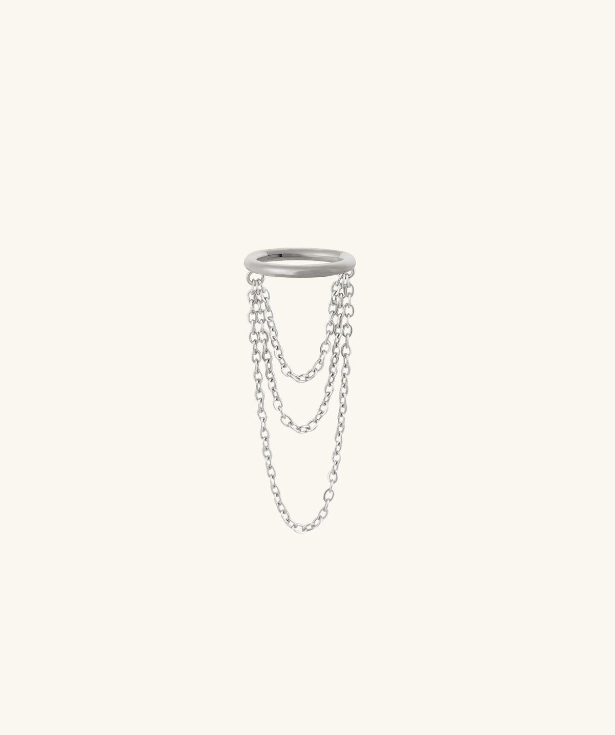 Chain Clicker Hoop - Stainless Steel - Helix, Conch - Oumo Jewelry