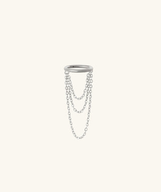 Titanium Chain Clicker Hoop - OumoJewelry