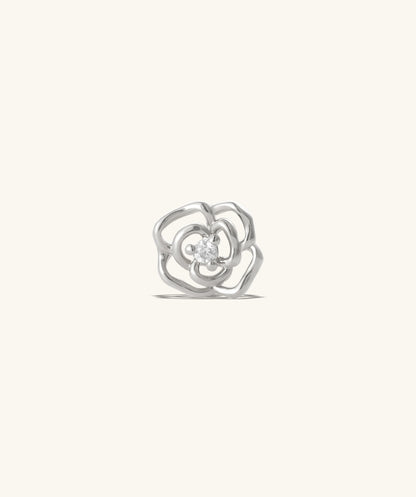 Hollow Rose Flower Stud - OumoJewelry
