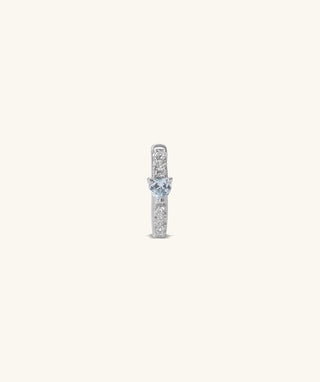 Sparkle Heart Hoop - OumoJewelry
