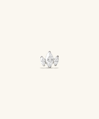 Titanium Trinity Marquise Stud - OumoJewelry
