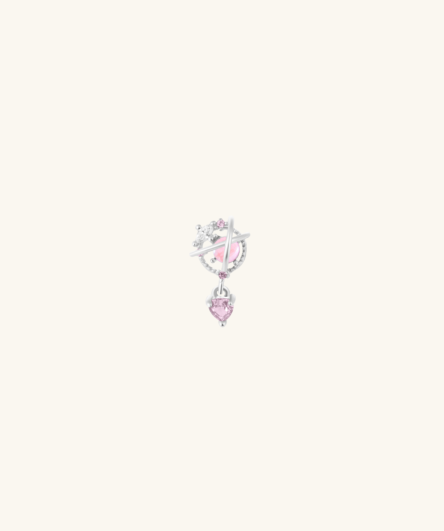 Planet Love Drop Stud - OumoJewelry