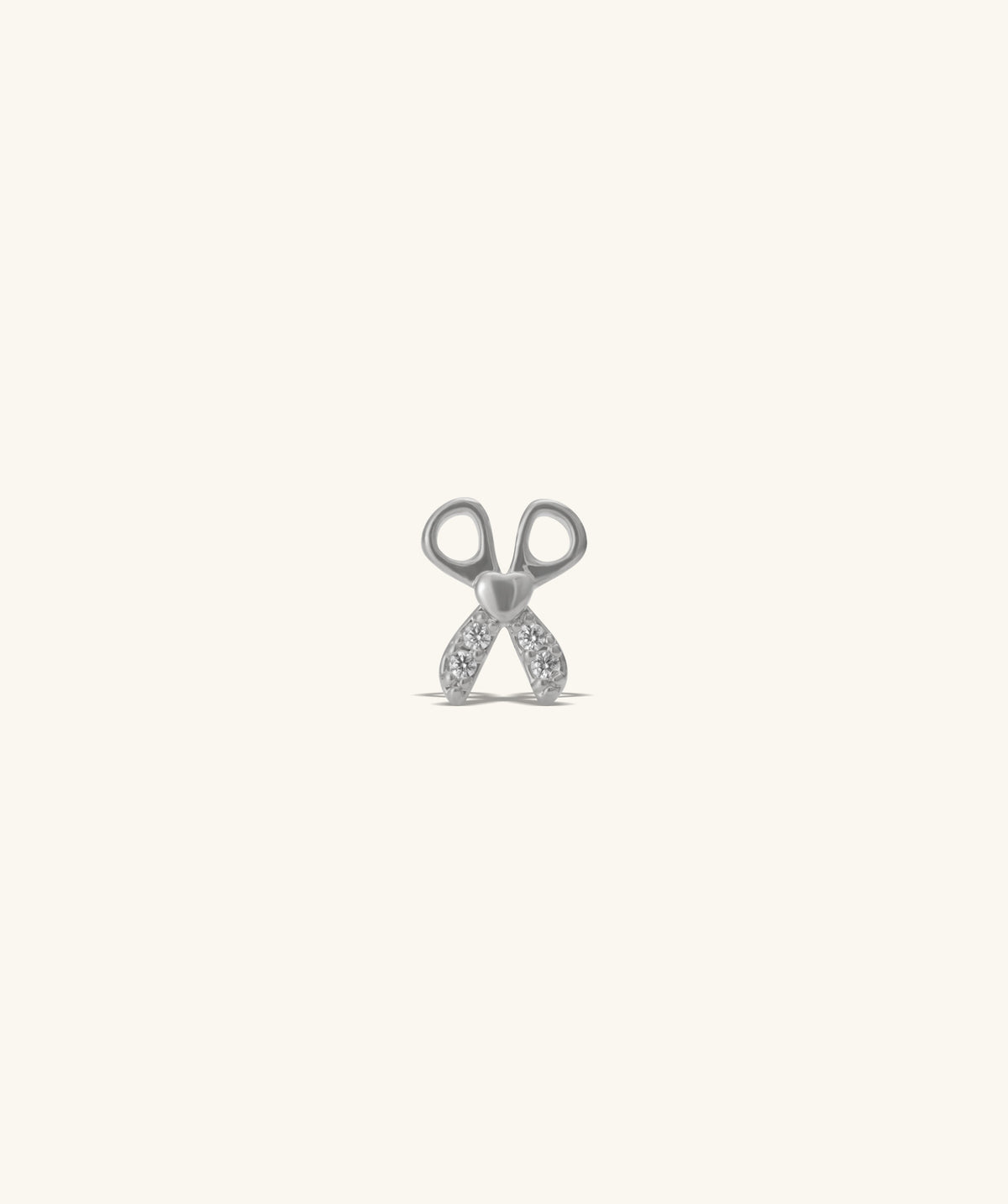 Love Scissors Stud - Stainless Steel - Upper Lobe, Helix - Oumo Jewelry
