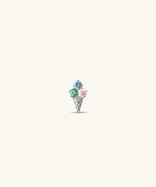Titanium Ice Cream Stud - OumoJewelry