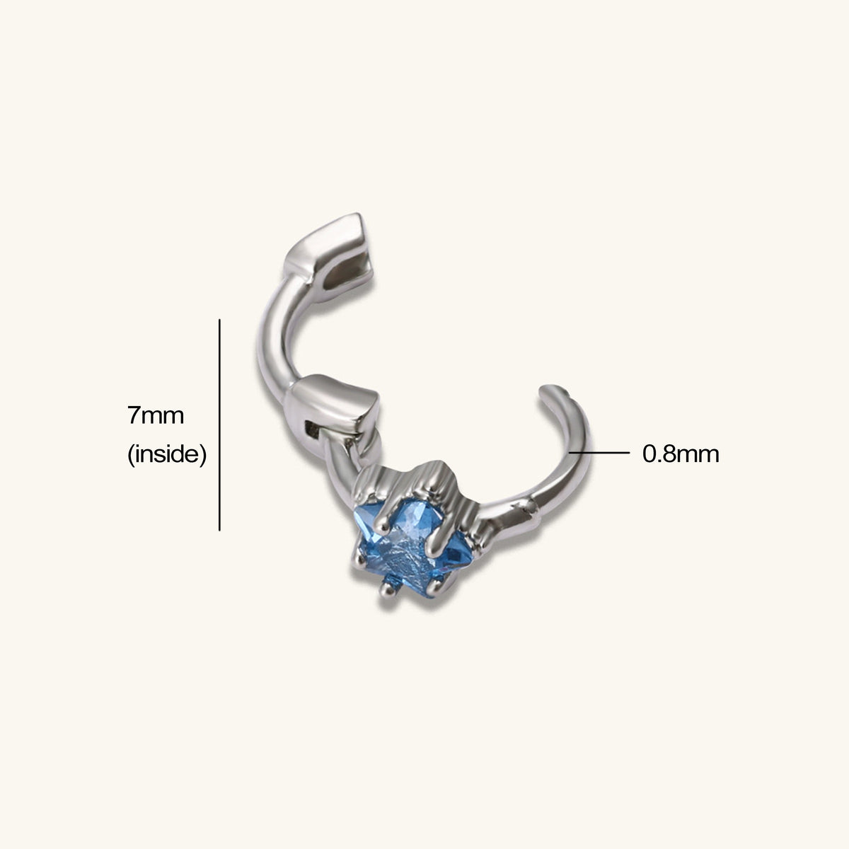 Charming Star Helix Hoop