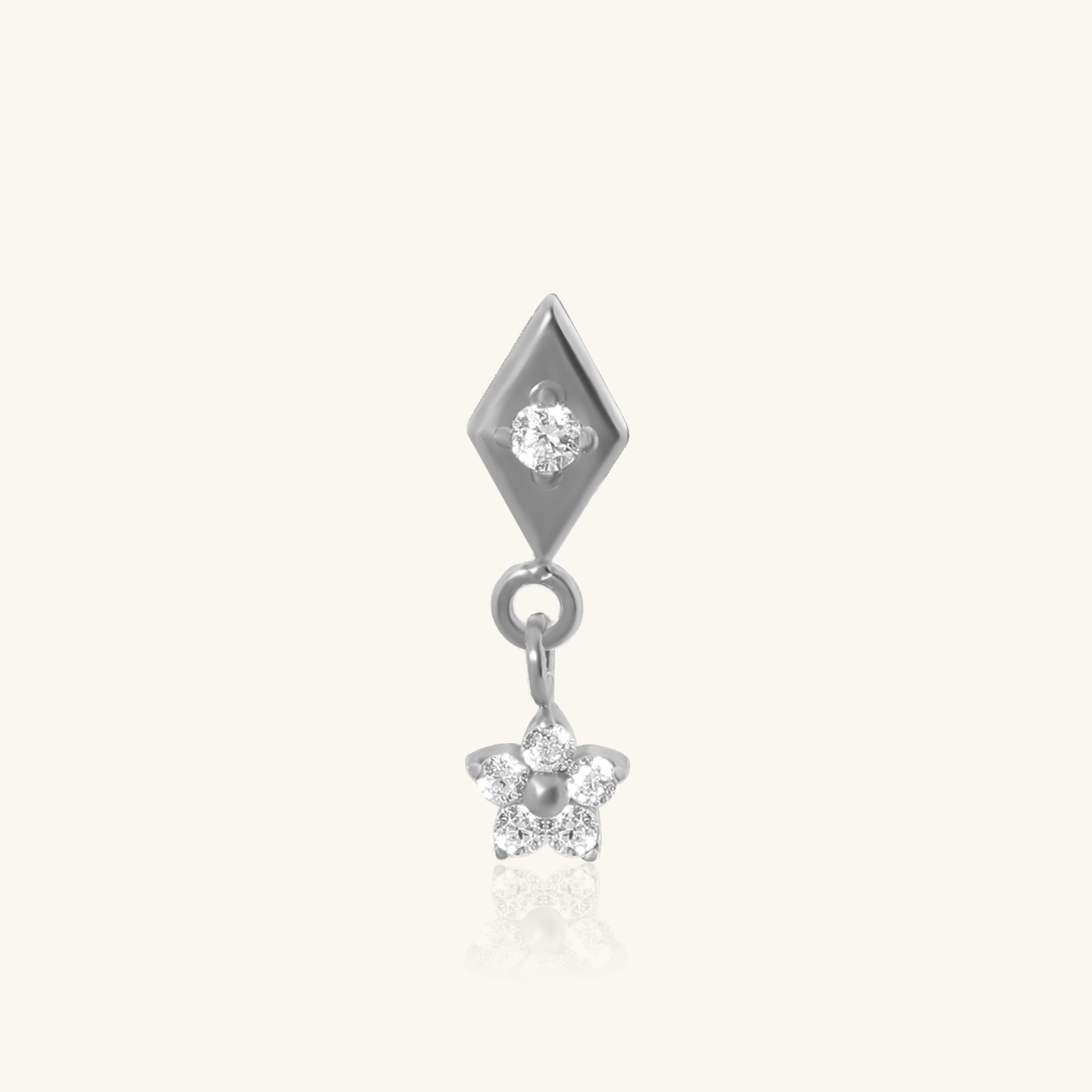 Titanium Serin Flower Stud
