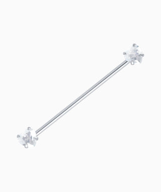 Hearts Industrial Barbell - OumoJewelry