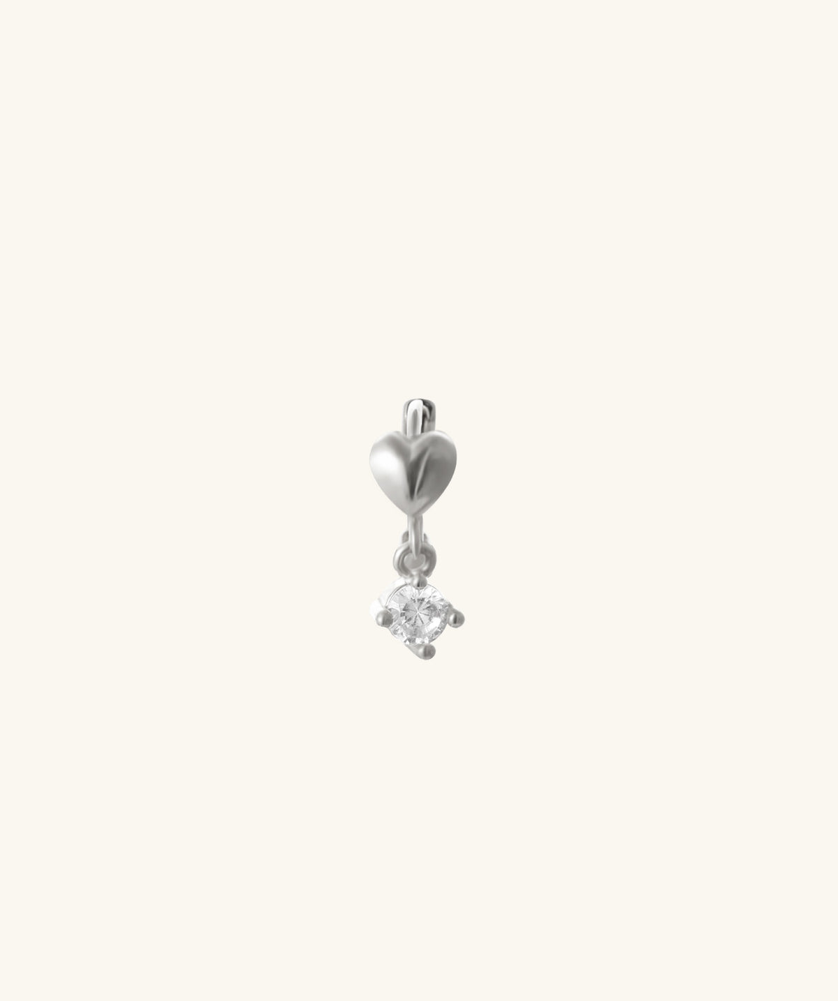Heart Helix Hoop - Stainless Steel - Upper Lobe, Helix - Oumo Jewelry