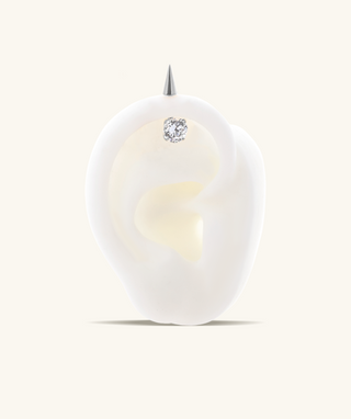 Titanium Spike Gem Vertical Stud