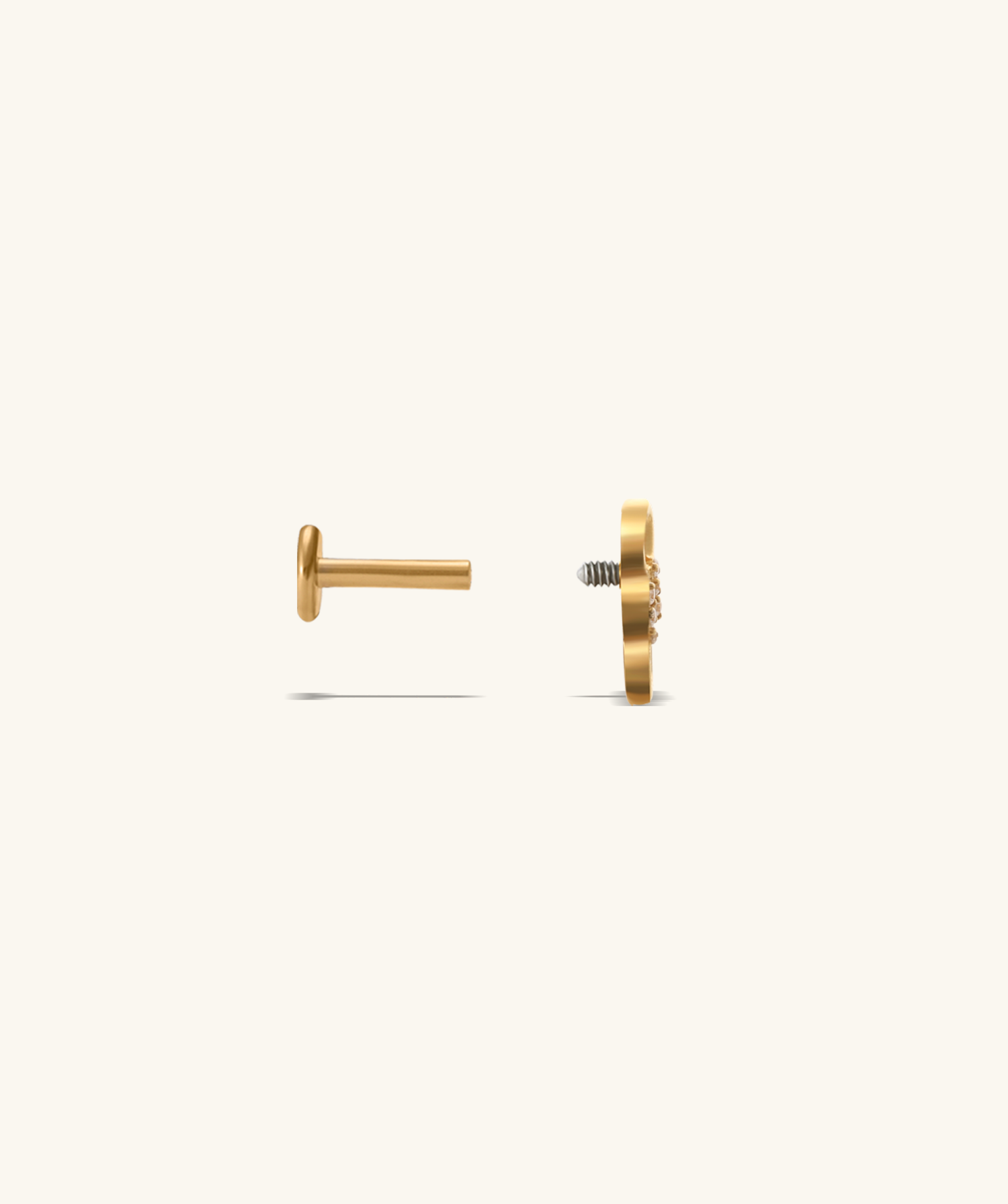 Titanium Infinity Chain Flatback Stud - OumoJewelry