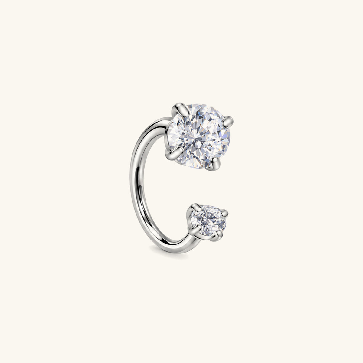 Sparkle Horseshoe Ring - OumoJewelry